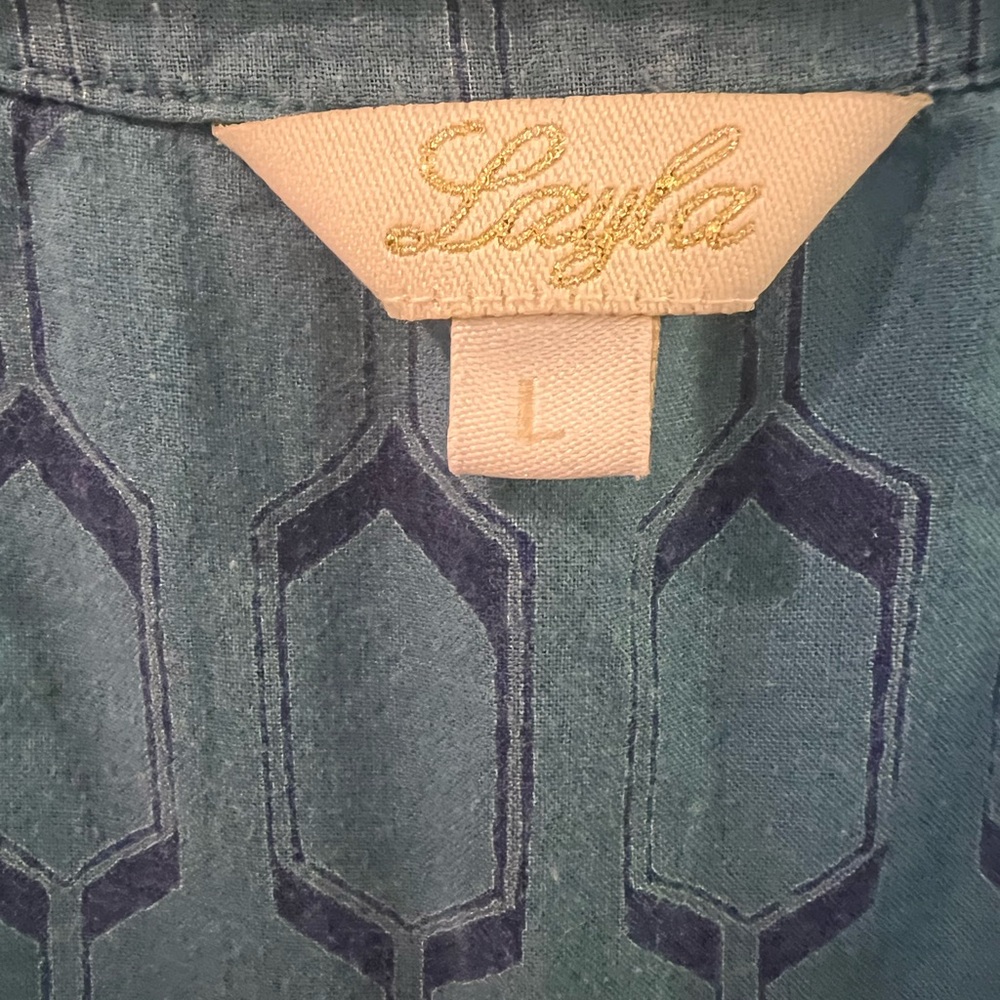 Layla Blue Patterned Top